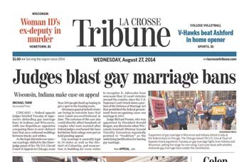  Lacrosse Tribune Gay Marriage Aug 27 2014 