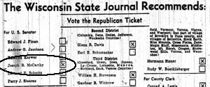  Wisconsin State Journal endorses McCarthy — Sep 9, 1952 