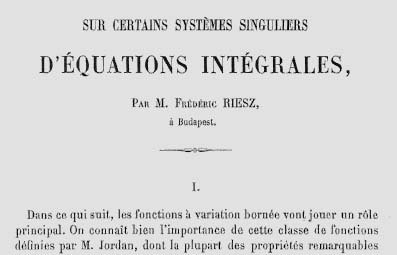  Riesz's 1911 paper on the Riesz Representation Theorem 