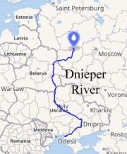  Wikipedia map of the Dnieper River 